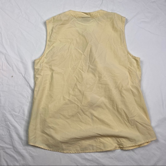 REI Womens Blue Button Down Shirt Sleeveless Plaid Size Medium L020522 Yellow - Picture 2 of 5